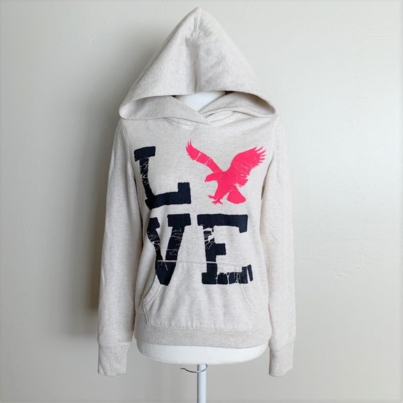 American Eagle Outfitters Tops - American Eagle Outfitters Love Hoodie Sweatshirt